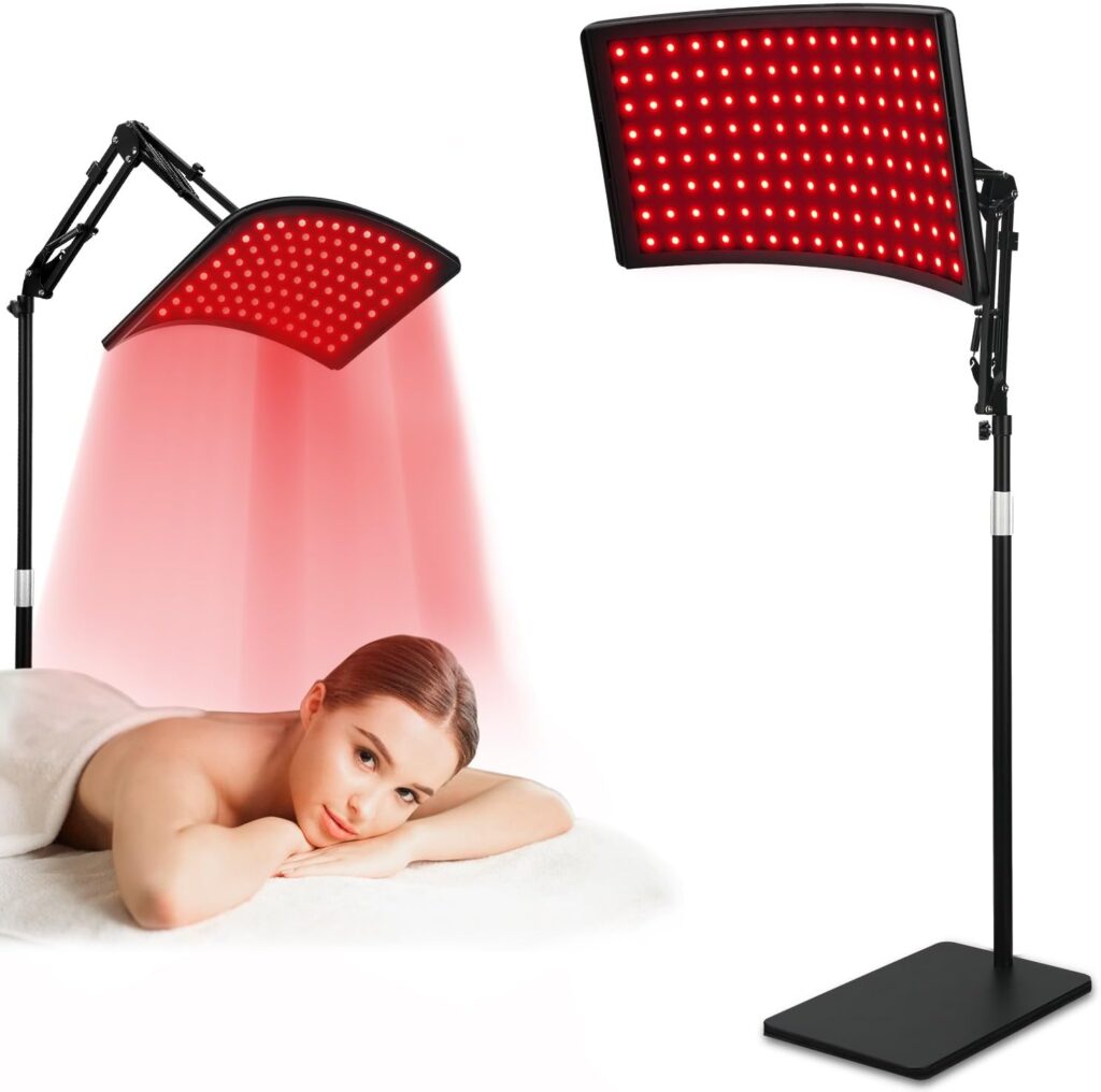 Red Light Therapy for Face and Body, Red Infrared Light Therapy Lamp with Stand Led 660nm Red Light-Therapy 850nm Infrared Light Device for Body